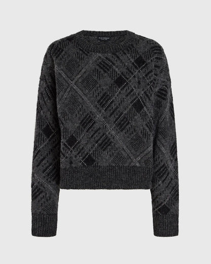 Plaid Jacquard Oversized Sweater