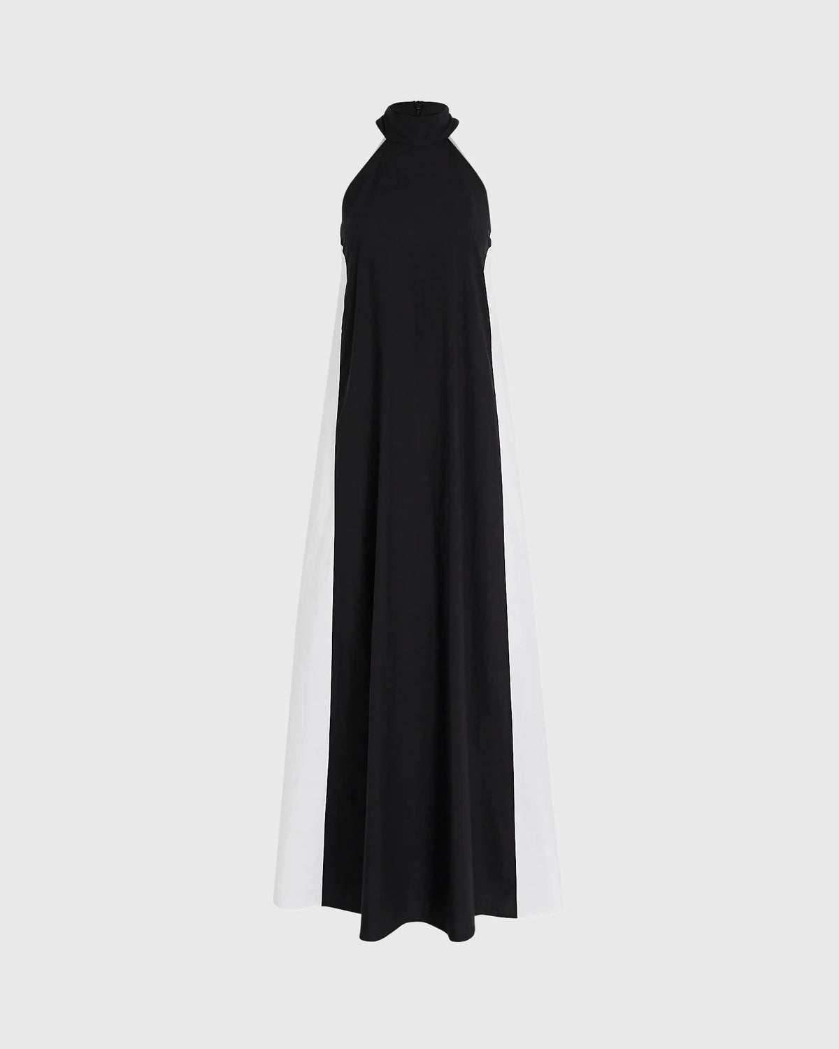 Two-Tone Halter Maxi Dress