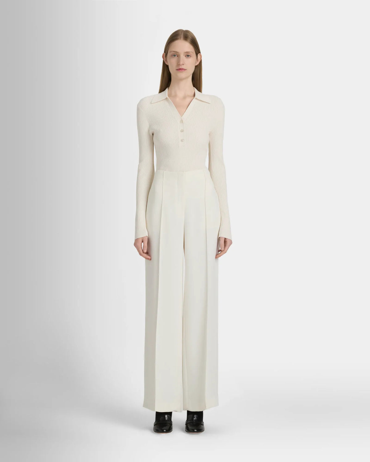 High Rise Fluid Crepe Trouser