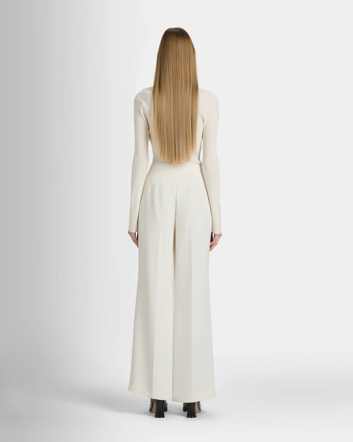 High Rise Fluid Crepe Trouser