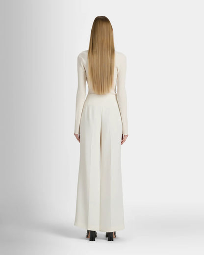 High Rise Fluid Crepe Trouser