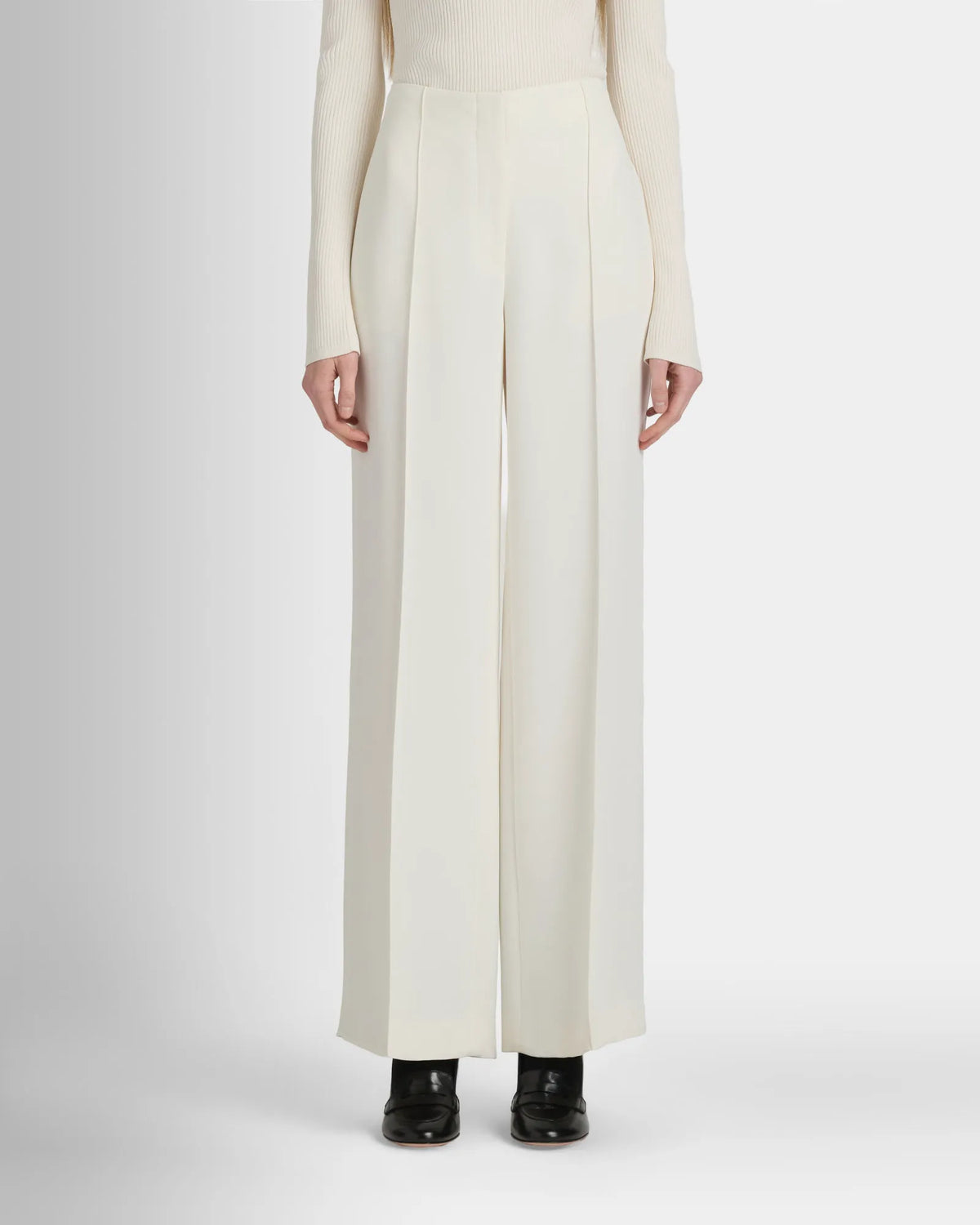 High Rise Fluid Crepe Trouser