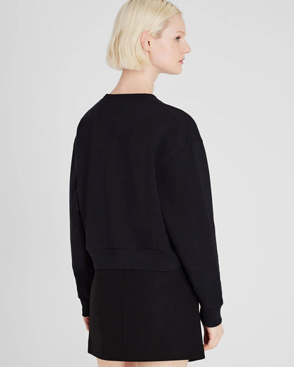 Cropped Crest Crewneck