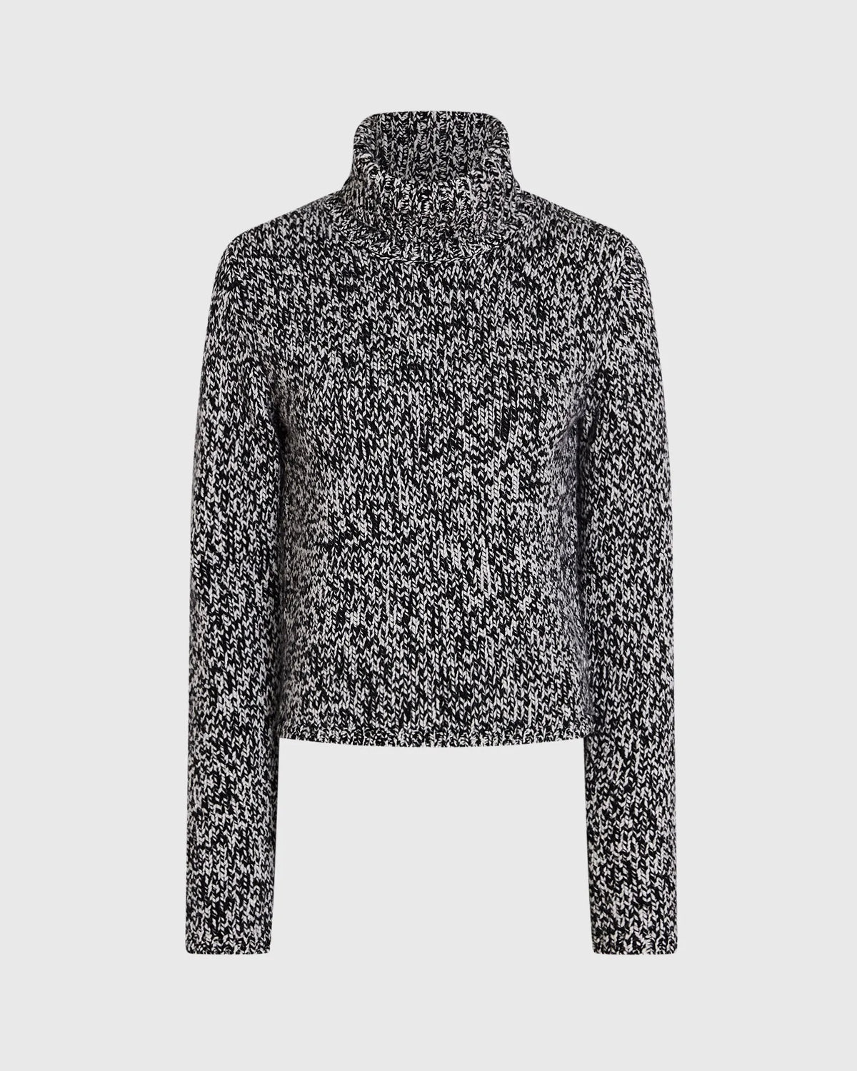 Wool-Blend Marled Turtleneck Sweater