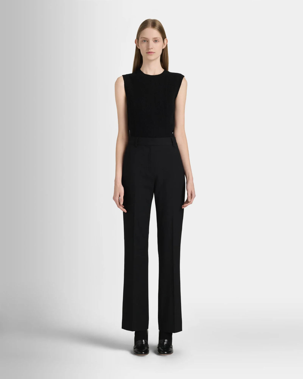 High Rise Fluid Crepe Trouser