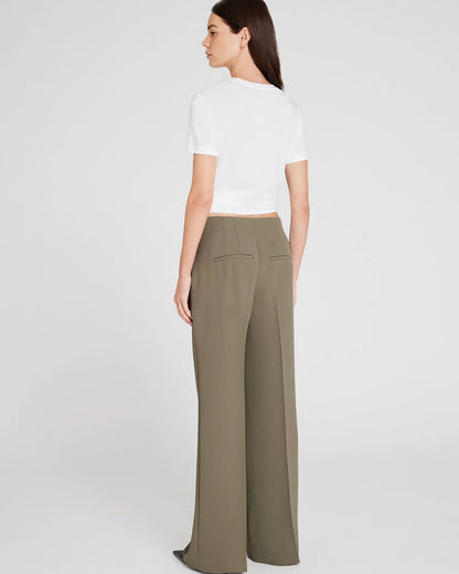 High-Rise Fluid Crepe Trouser