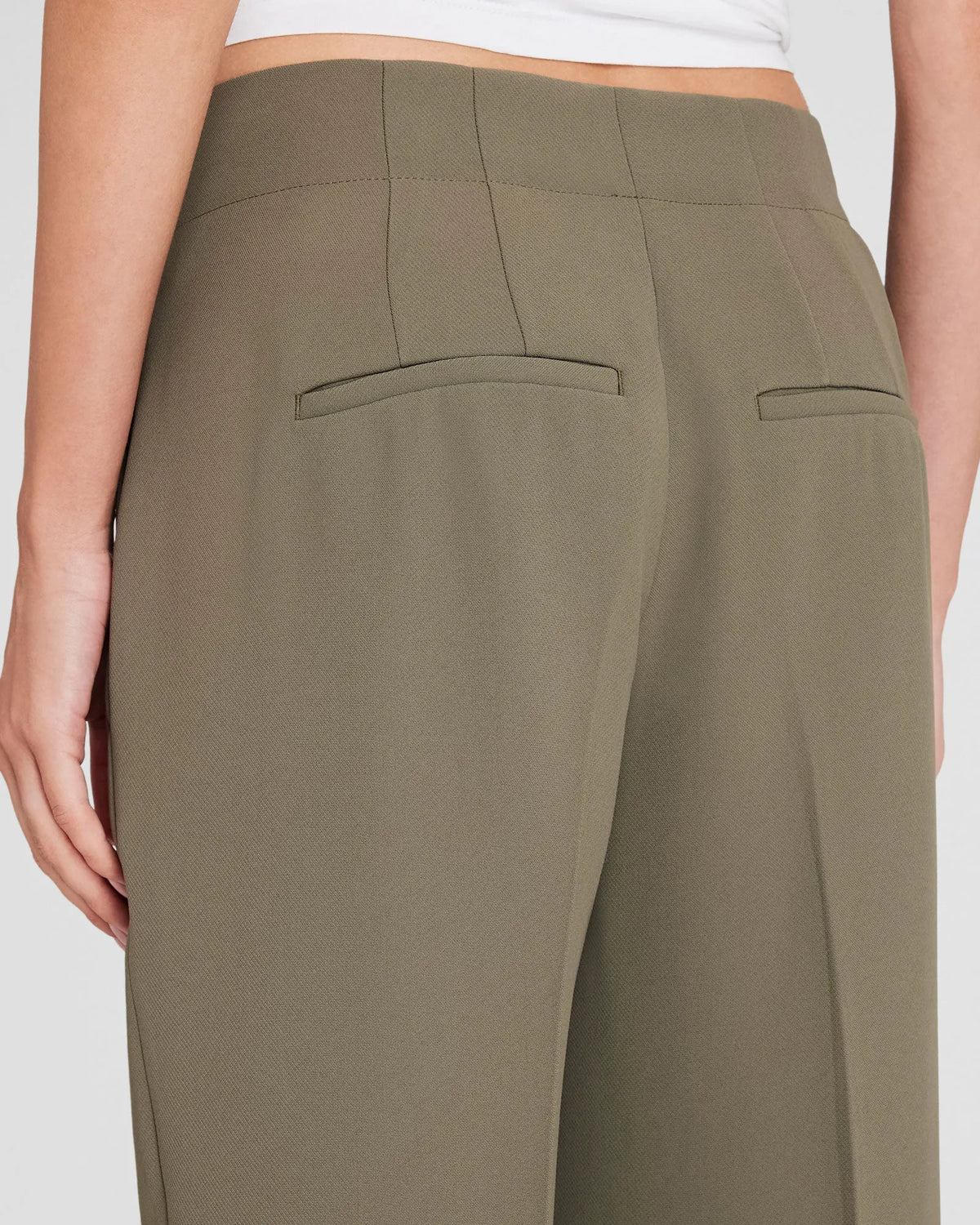 High-Rise Fluid Crepe Trouser