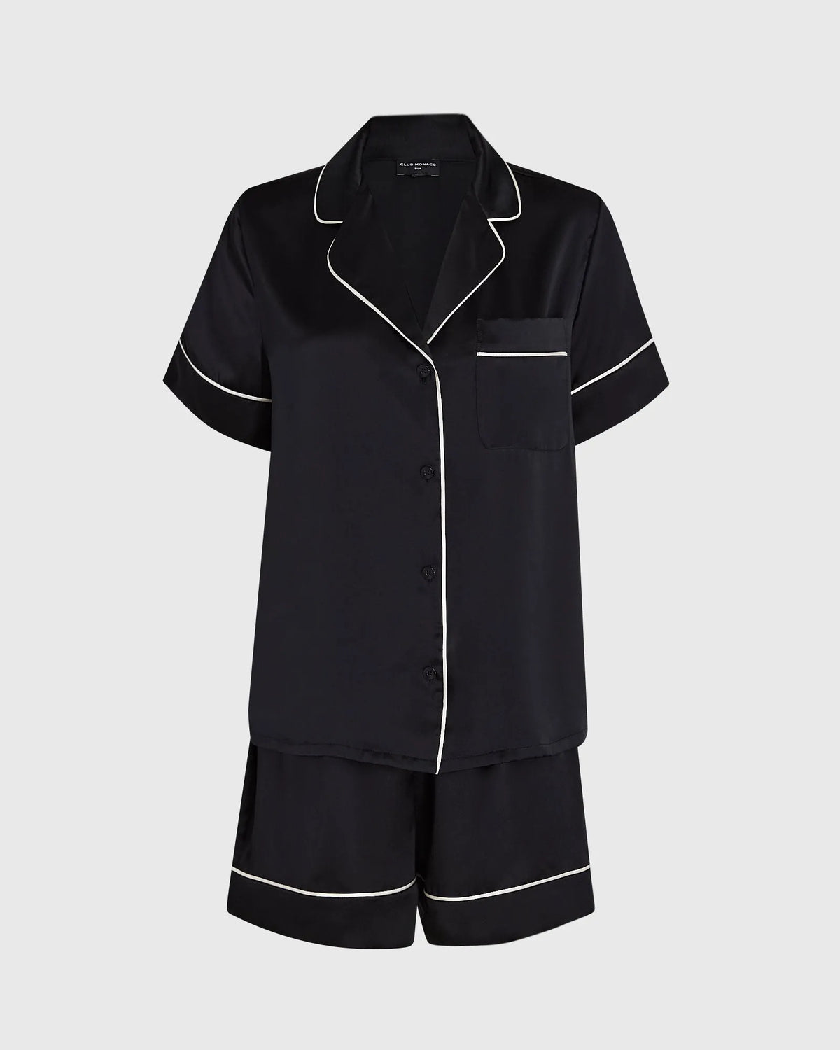 Silk Short-Sleeve Pajama Set