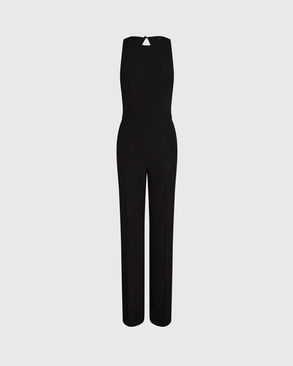 Crepe Open-Back Jumpsuit