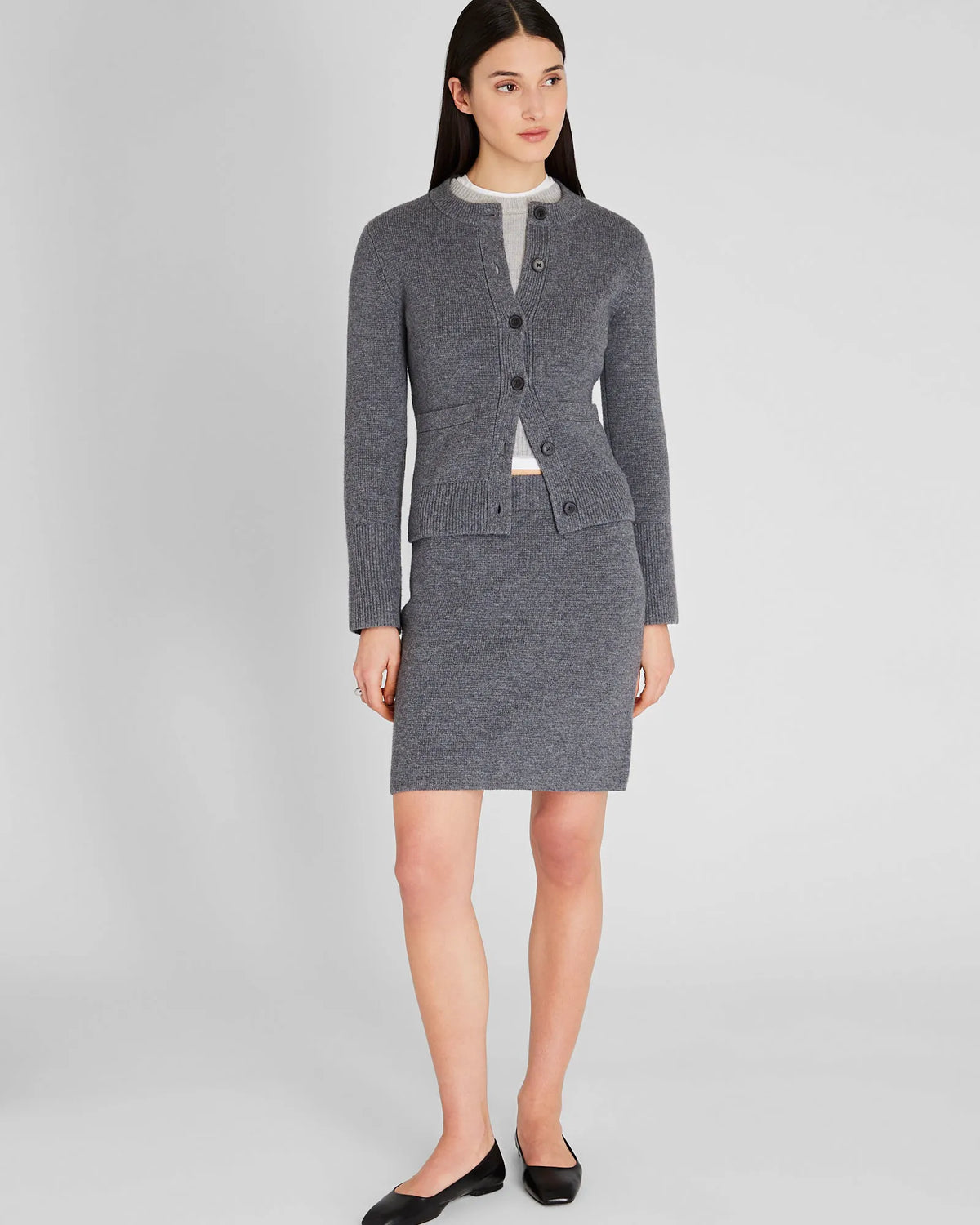 Cashmere Blend Mini Sweater Skirt
