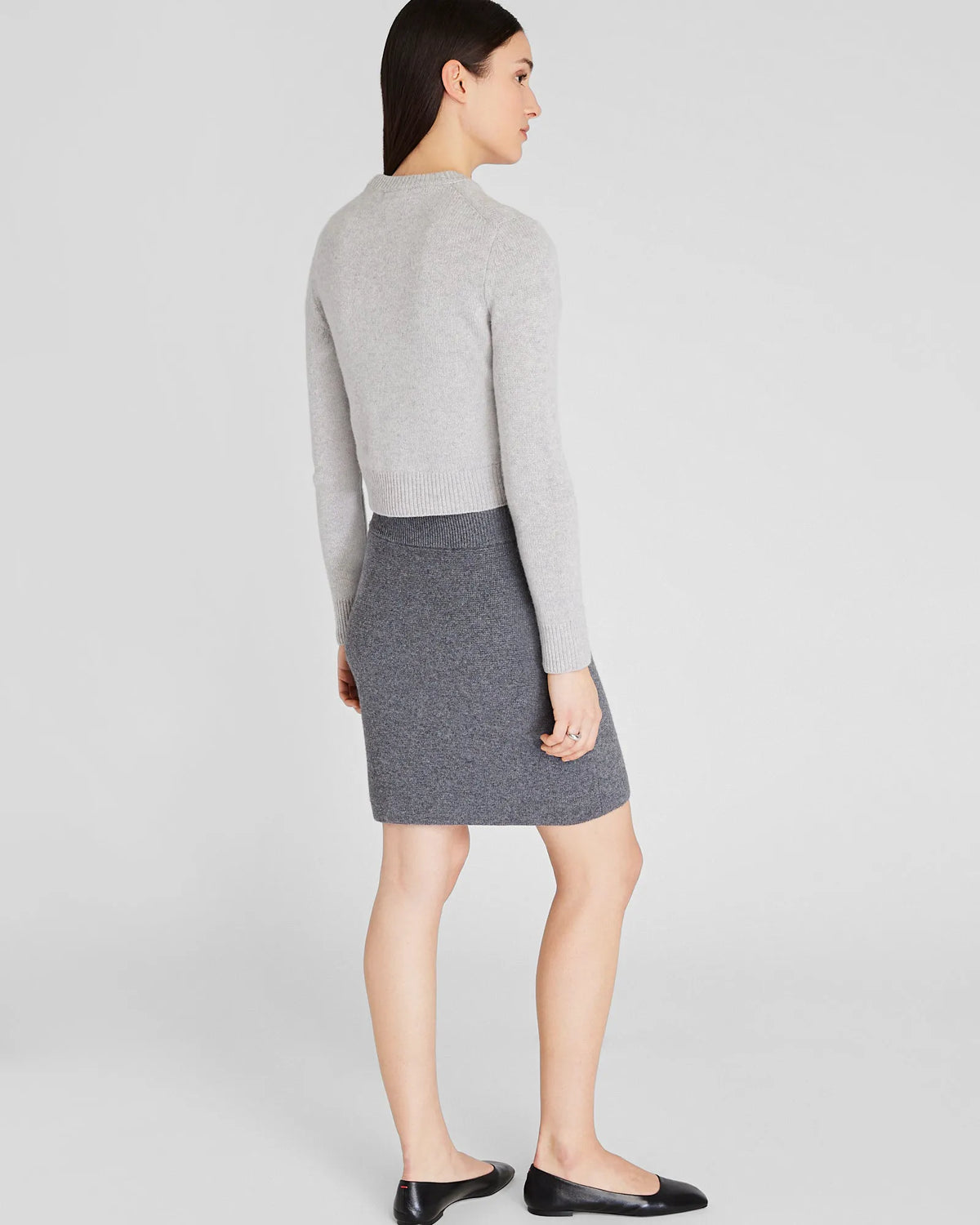 Cashmere Blend Mini Sweater Skirt