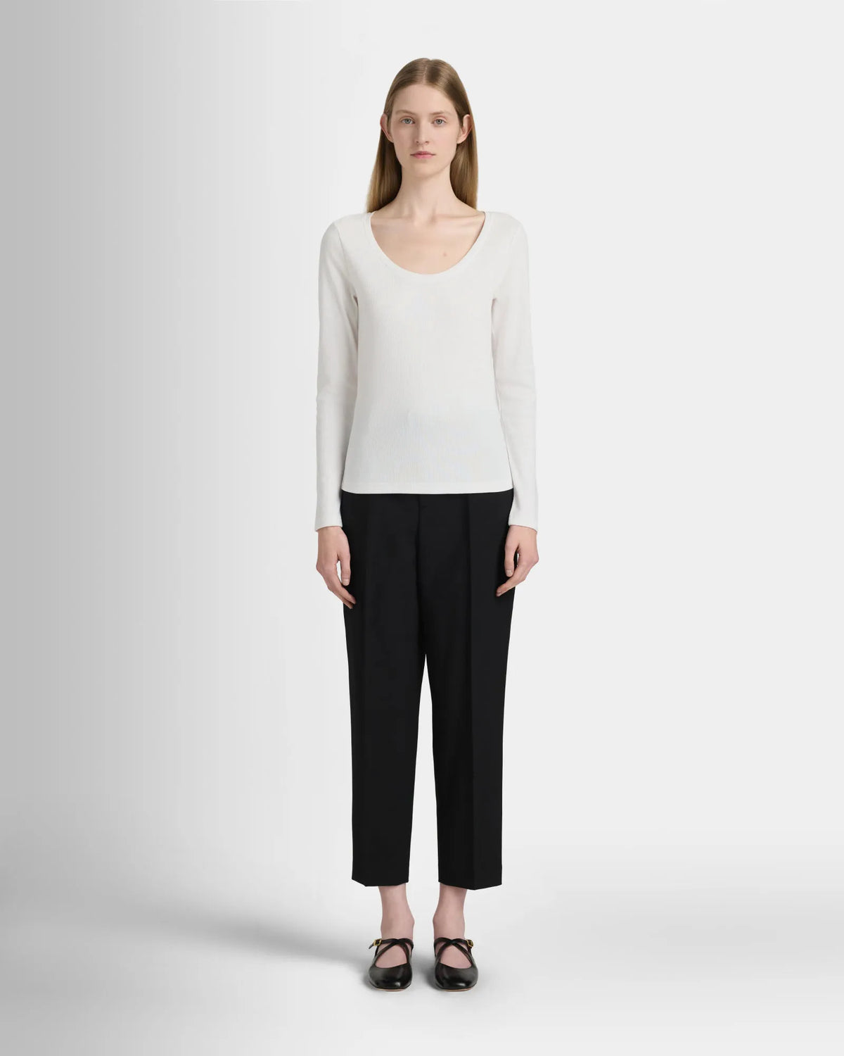Long Sleeve Bowee Scoop Neck Top