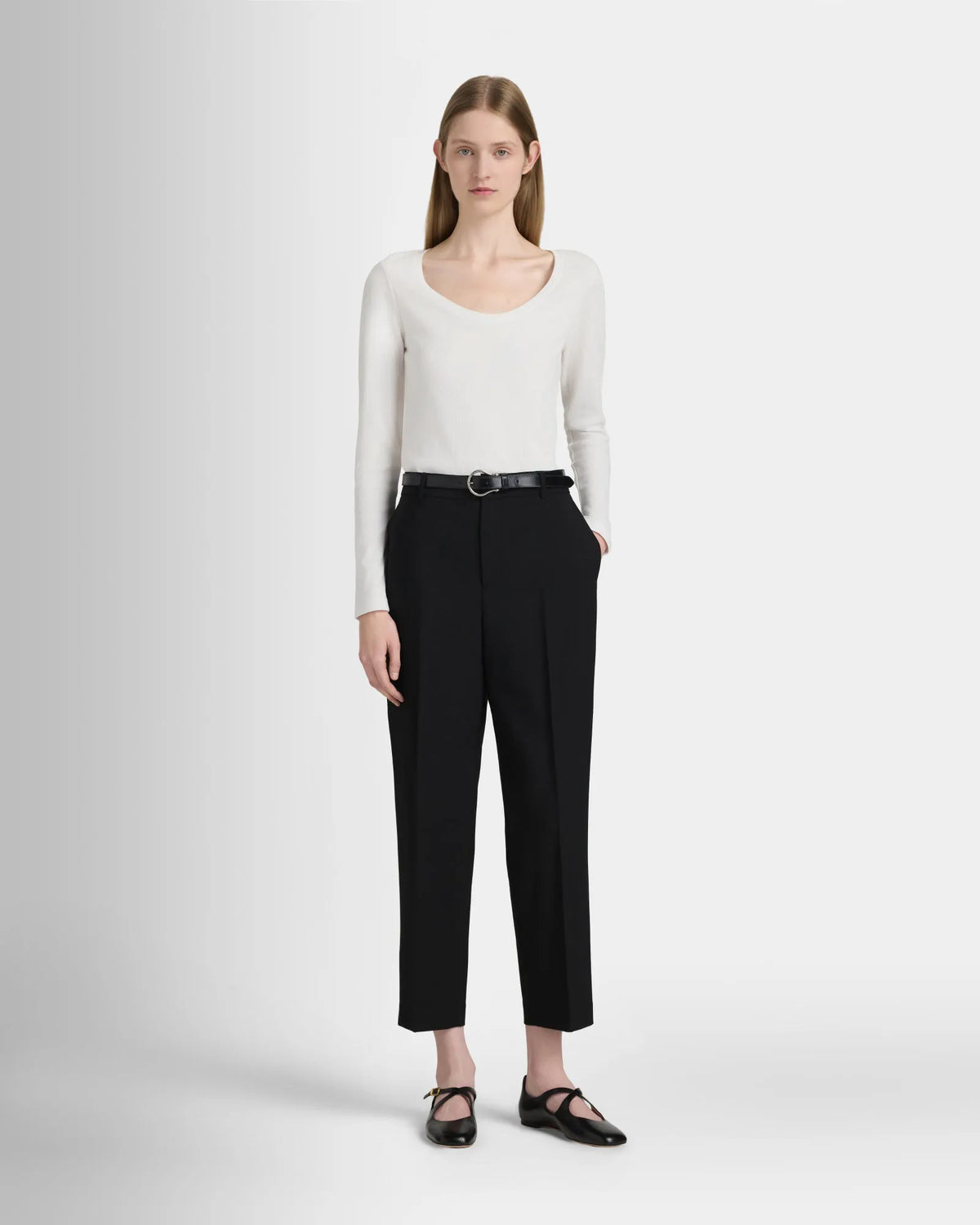 Long Sleeve Bowee Scoop Neck Top