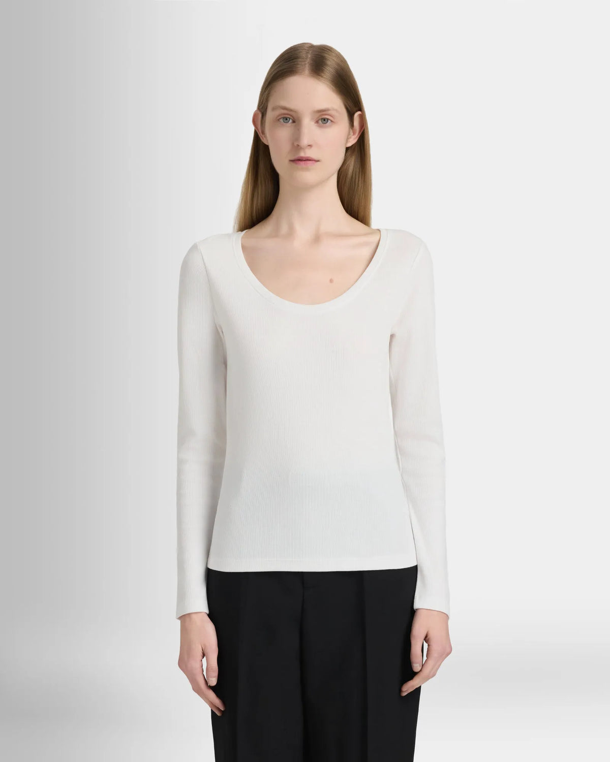 Long Sleeve Bowee Scoop Neck Top