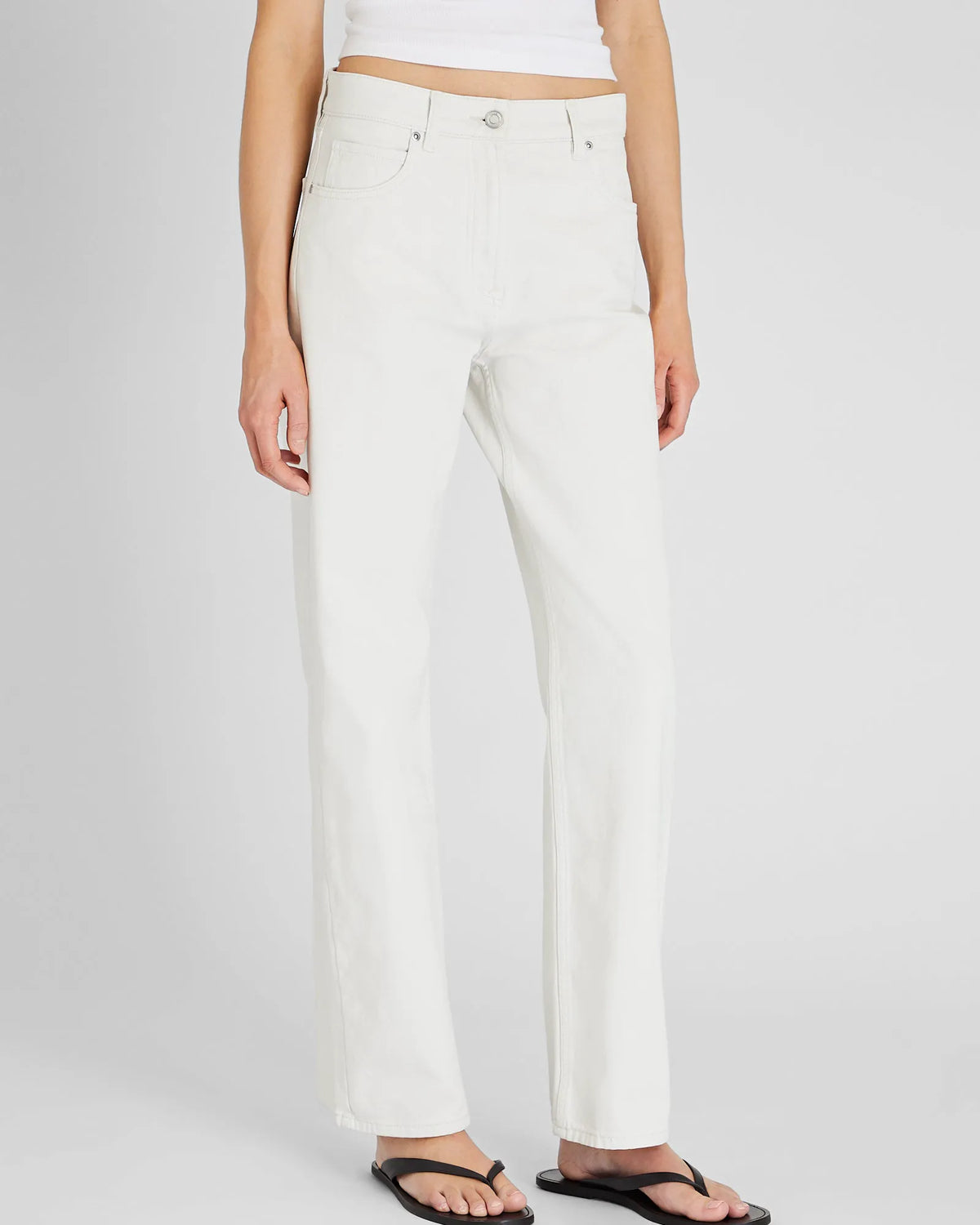 Straight Leg Cotton Twill Pant