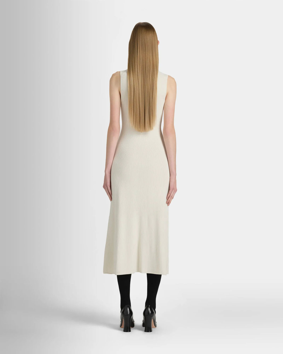 Ribbed Crewneck Midi Dress