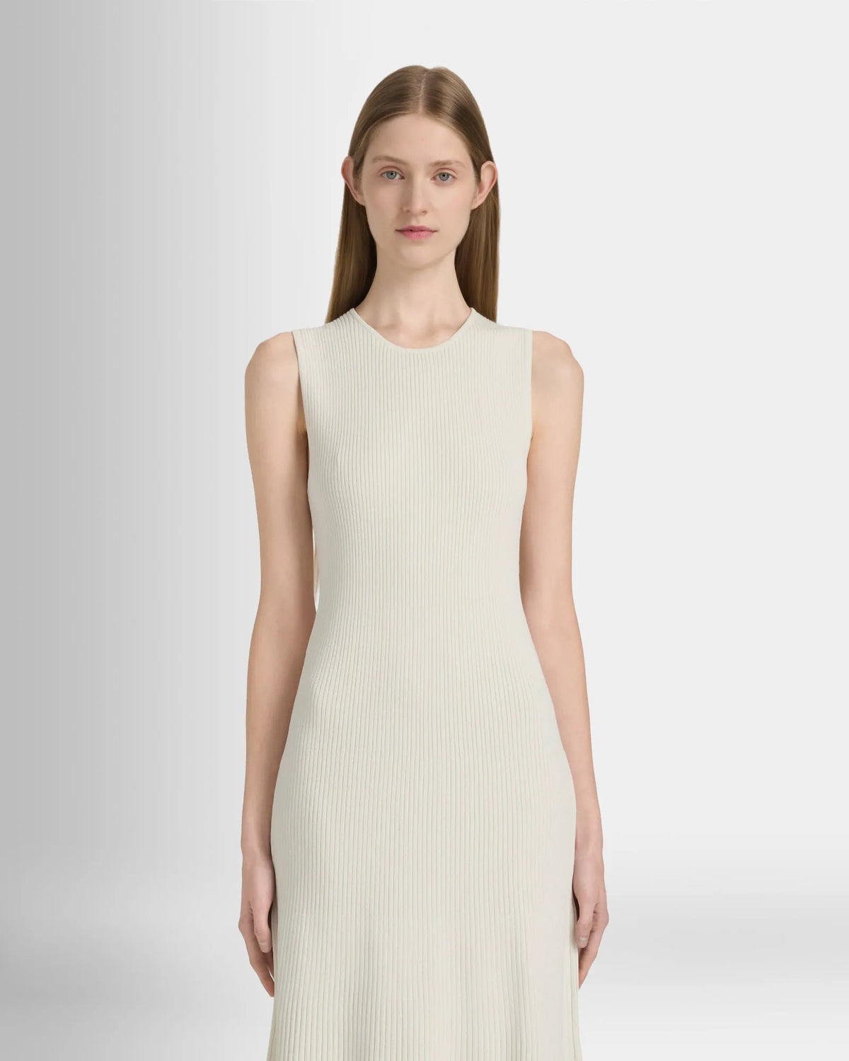Ribbed Crewneck Midi Dress