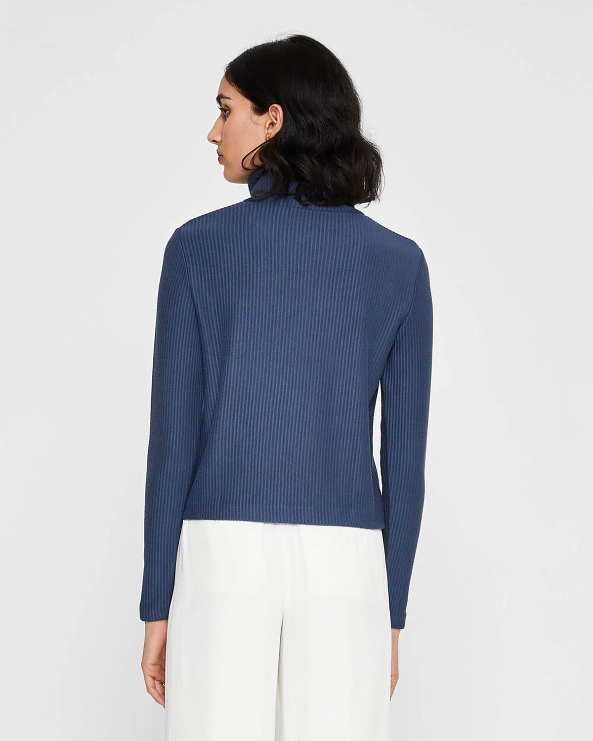Meredy Rib-Knit Turtleneck Top