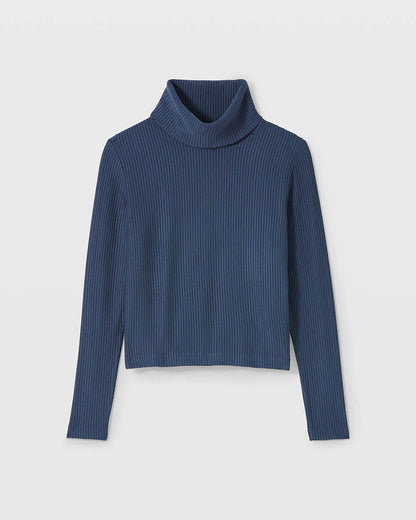 Meredy Rib-Knit Turtleneck Top