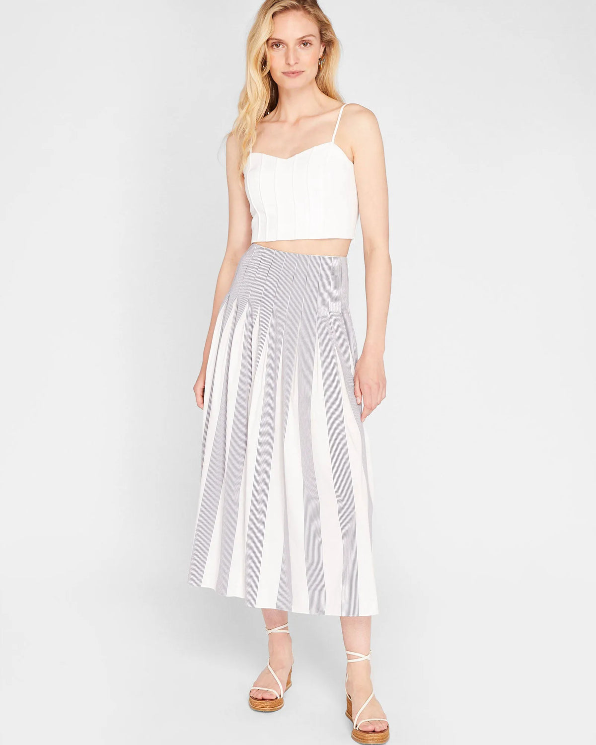 Pintuck Bandeau Top
