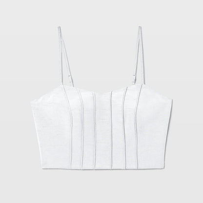 Pintuck Bandeau Top