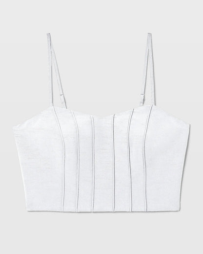 Pintuck Bandeau Top