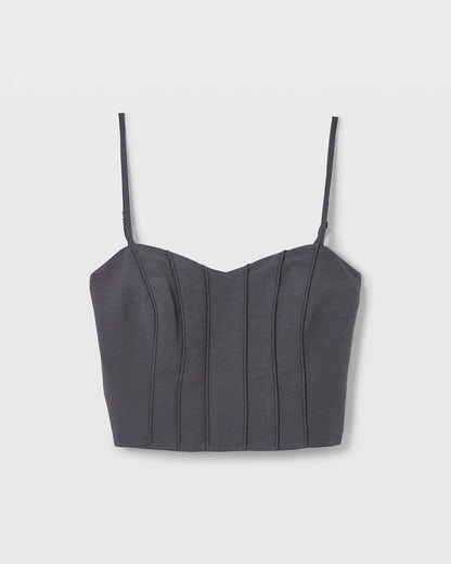 Pintuck Bandeau Top