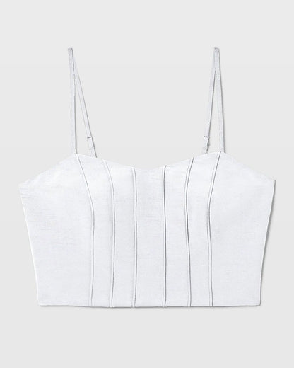 Pintuck Bandeau Top