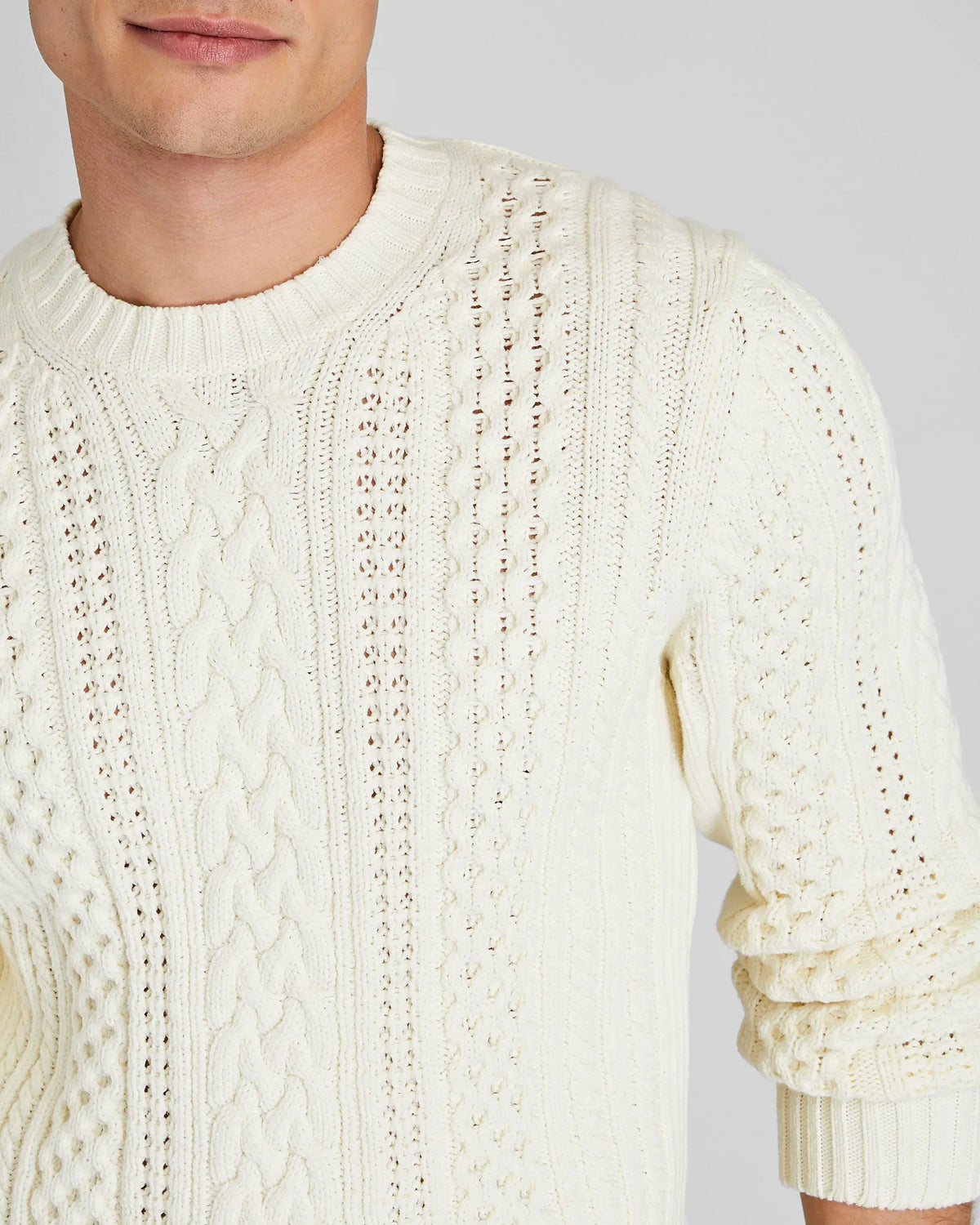 Large Cable Crewneck