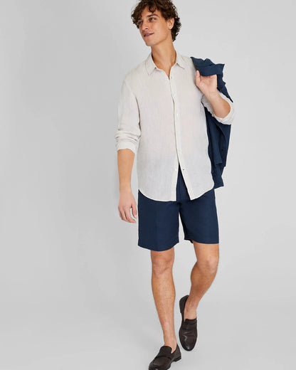 Pleated Linen Short