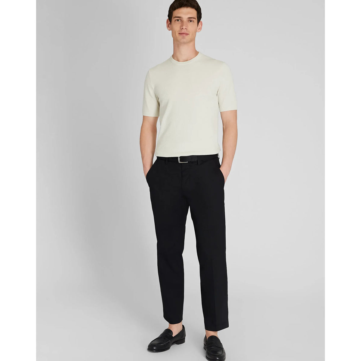 Short Sleeve Micro Bouclé Crew