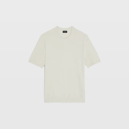 Short Sleeve Micro Bouclé Crew