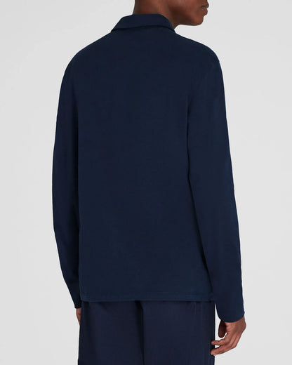 Long-Sleeve Brushed Cotton Polo