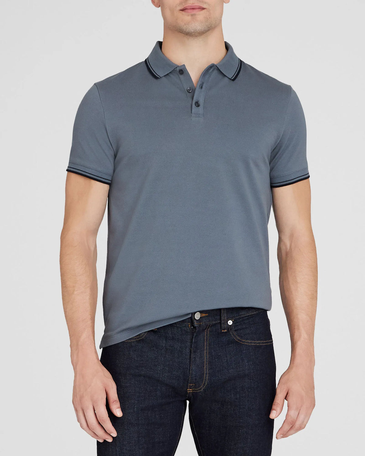 Tipped Collar Cotton Polo