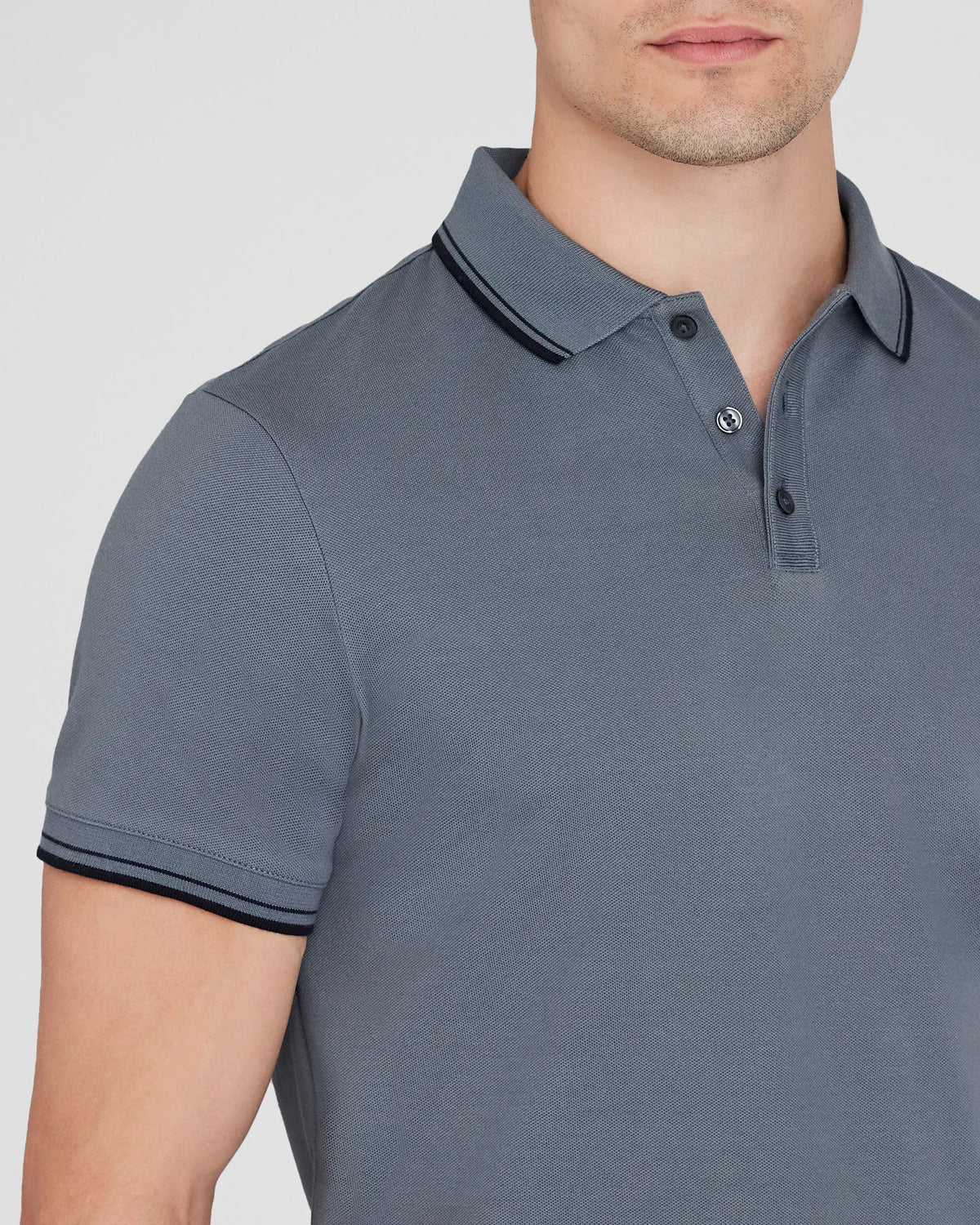 Tipped Collar Cotton Polo