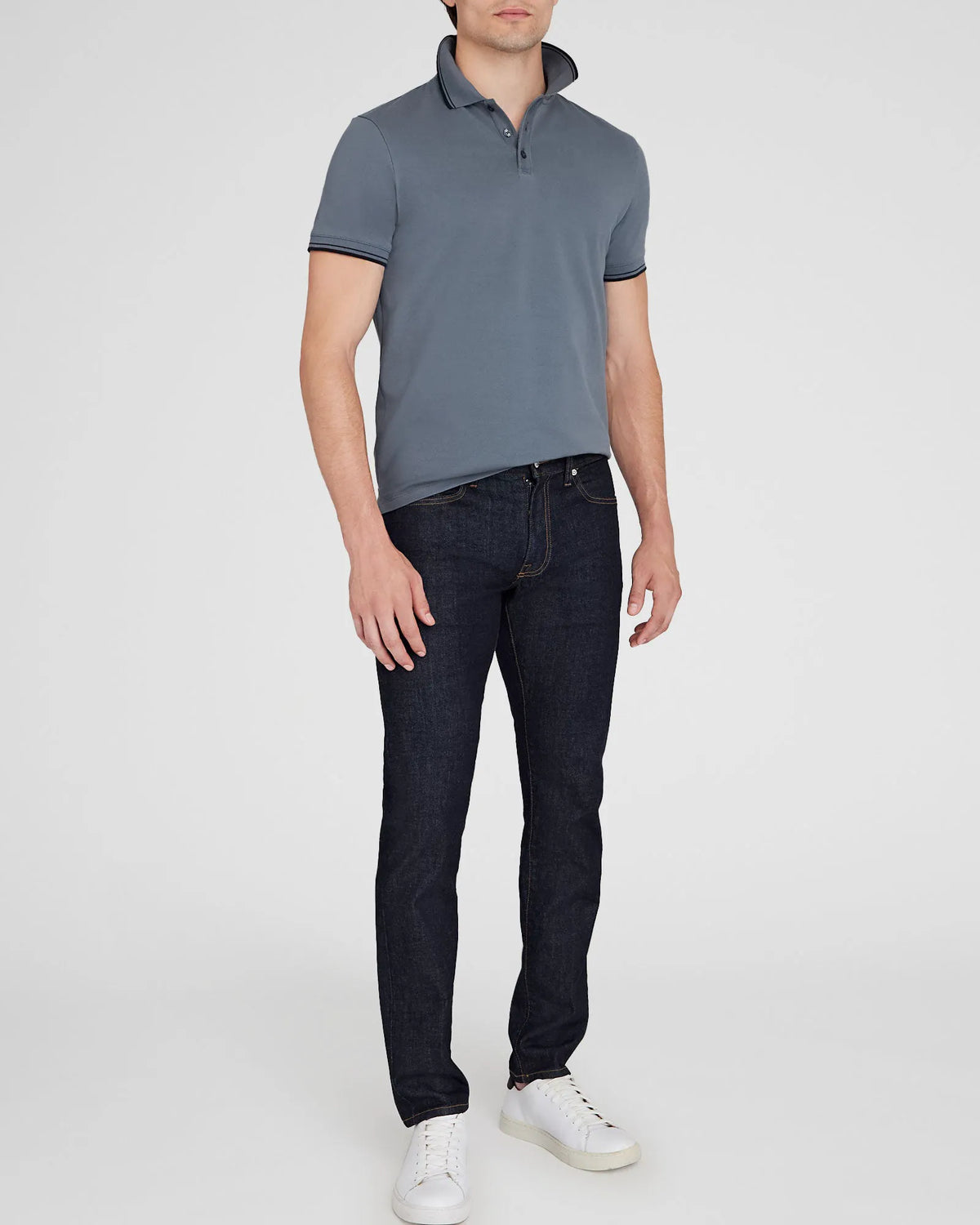 Tipped Collar Cotton Polo