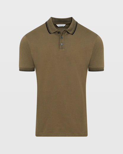 Tipped Collar Cotton Polo