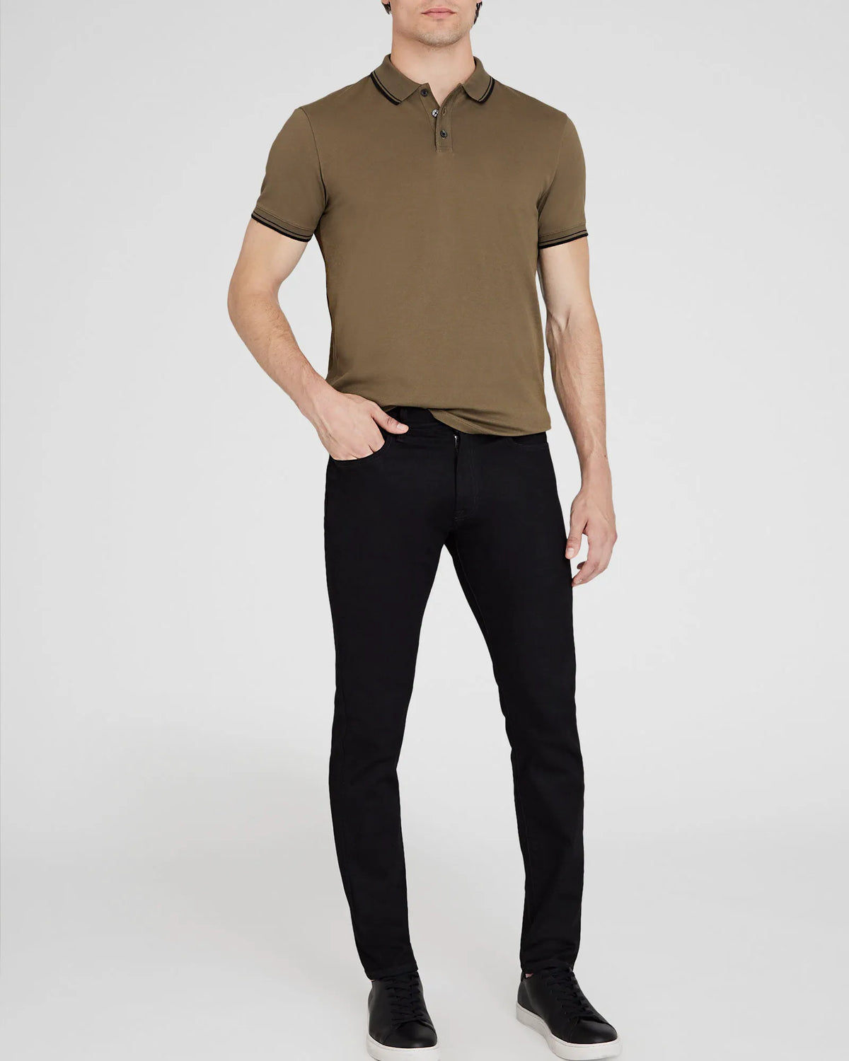 Tipped Collar Cotton Polo