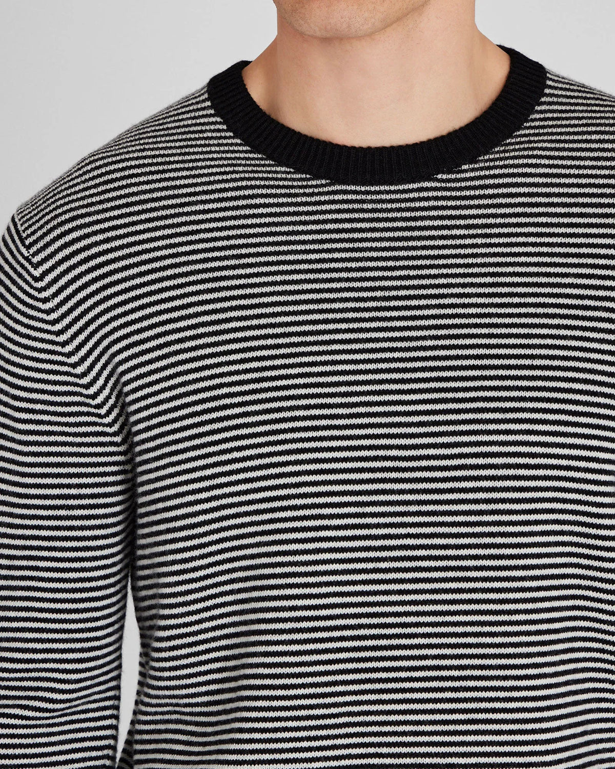 Wool-Blend Striped Crewneck Sweater