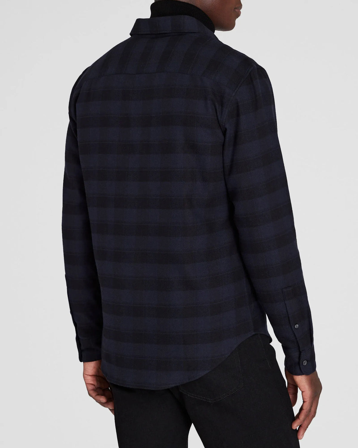 Tonal Plaid Lightweight Flannel Shirt