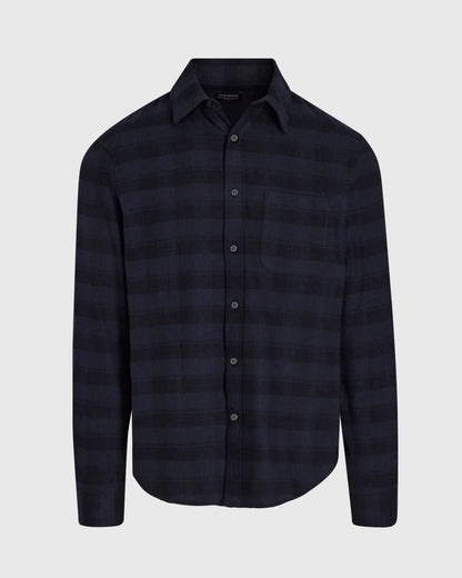 Tonal Plaid Lightweight Flannel Shirt