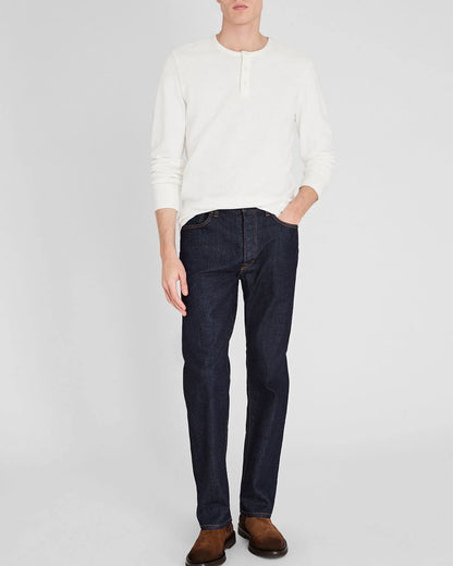Textured Rib Long-Sleeve Henley