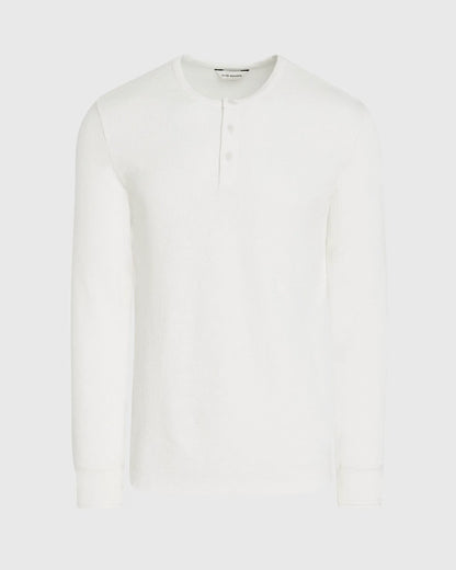 Textured Rib Long-Sleeve Henley