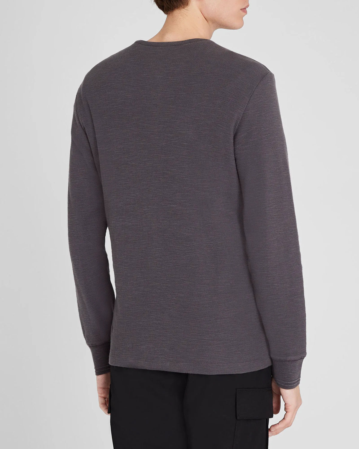 Textured Rib Long-Sleeve Henley