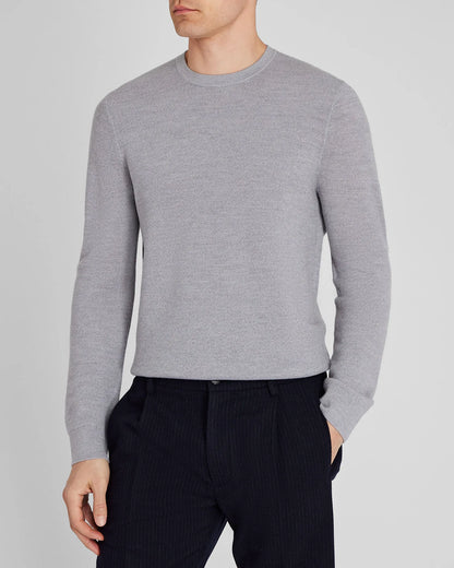 Wool Long-Sleeve Stitch Crew