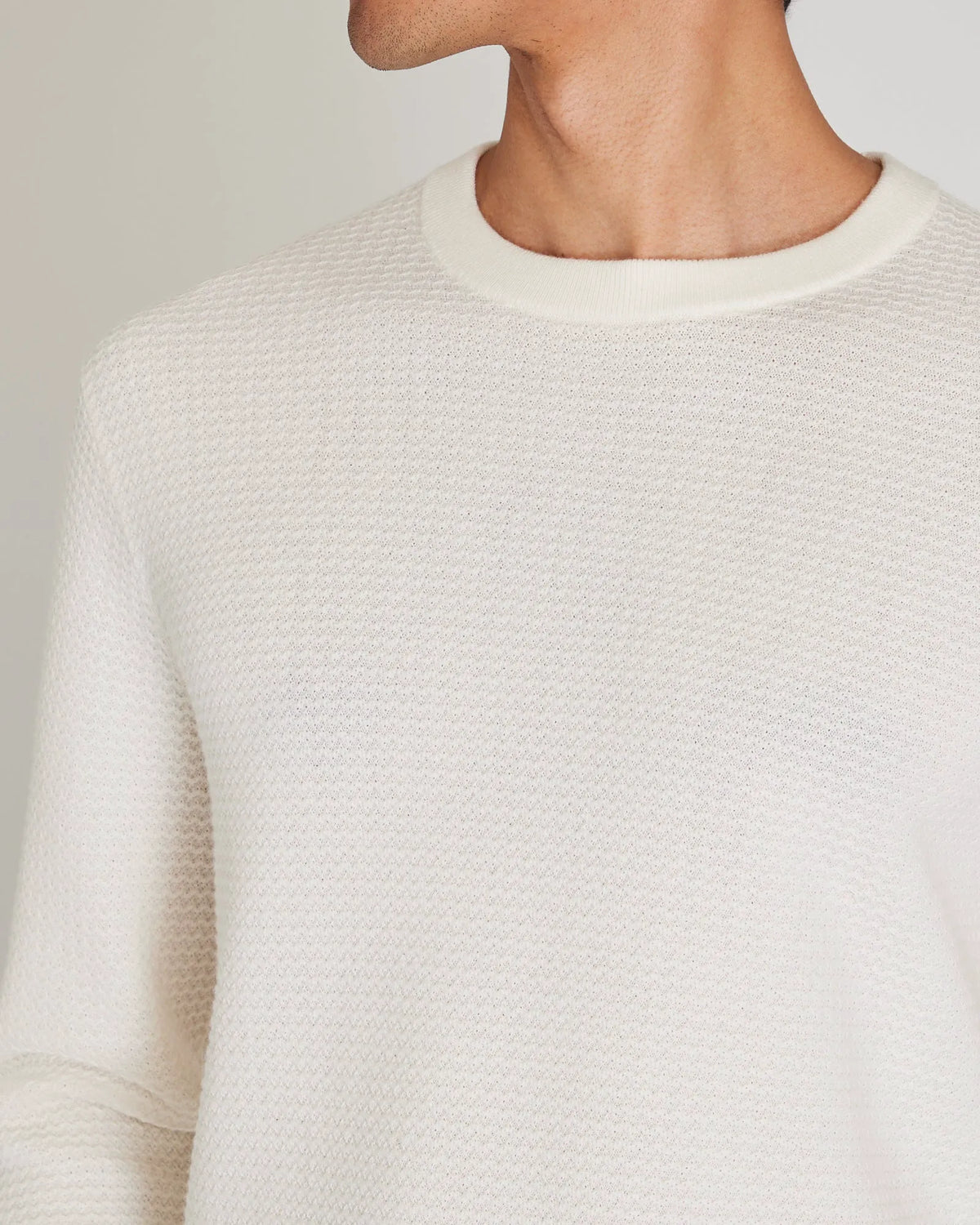 Long-Sleeve Refined Wool Sweater