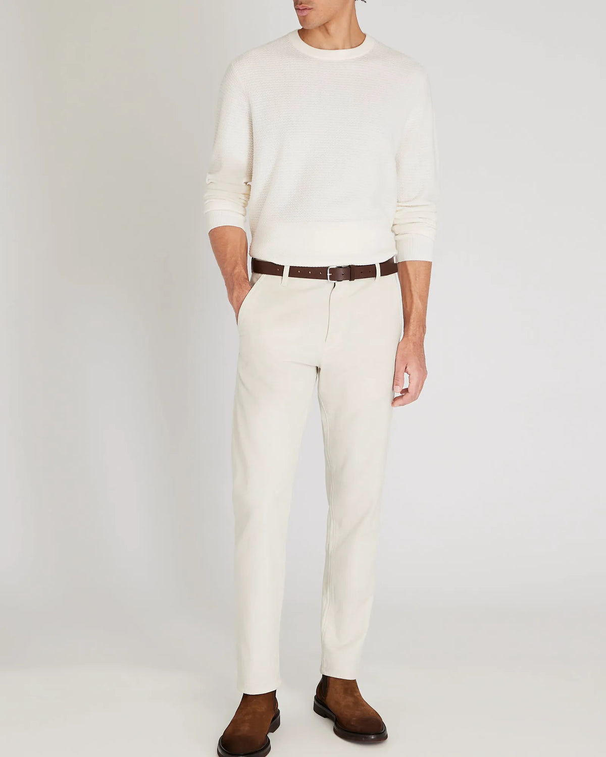 Long-Sleeve Refined Wool Sweater