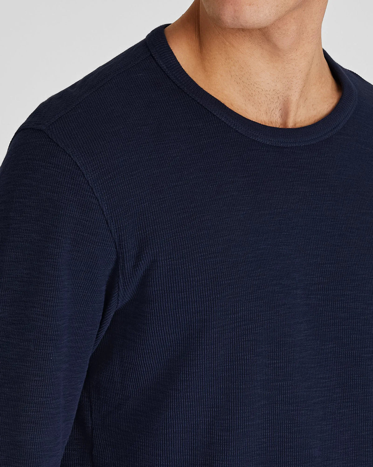 Long-Sleeve Ribbed Slub Tee