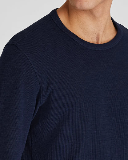Long-Sleeve Ribbed Slub Tee