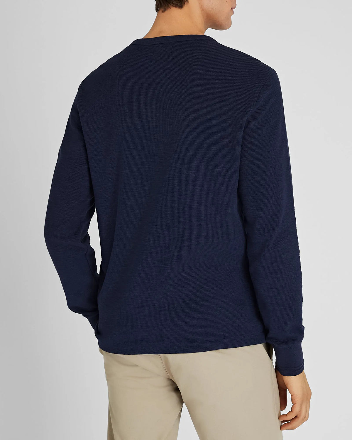 Long-Sleeve Ribbed Slub Tee